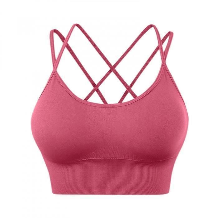Brassière De Sport Femme Femme Push Up Brassière Dos Croisé