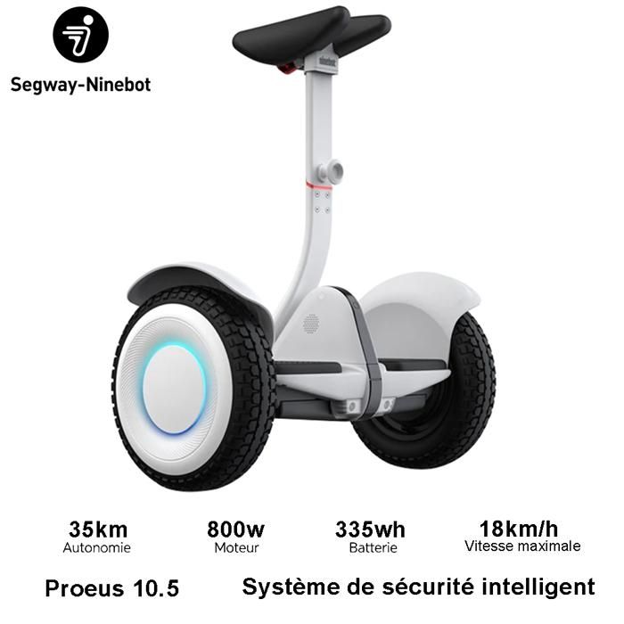 Trottinette Électrique Auto-équilibrante Ninebot By Segway Mini Pro 2 – 35km Autonomie – 18 km/h Vitesse – Moteur 800W – Blanc
