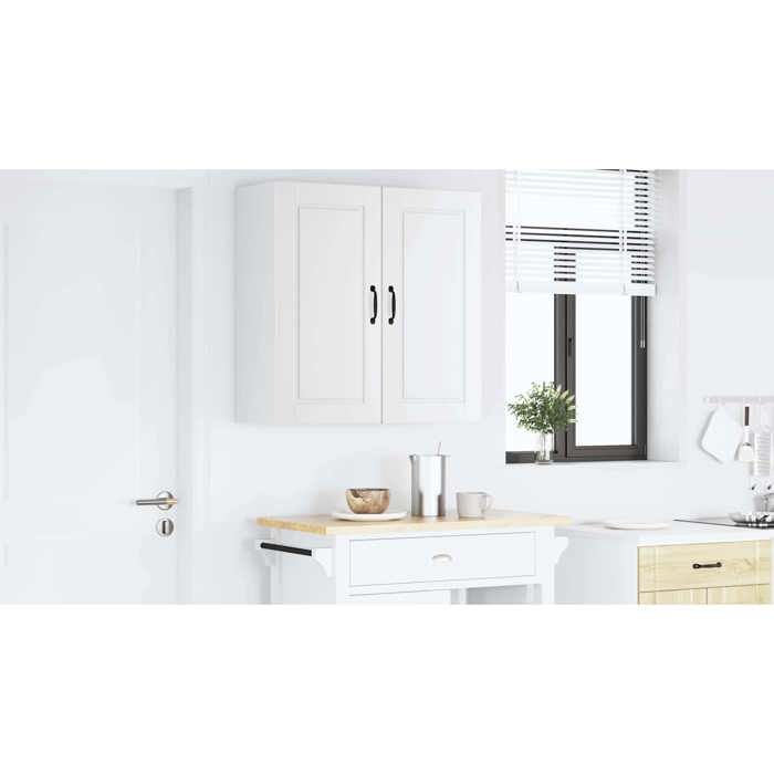 Meuble Rangement - HAOSHOP - Armoire de cuisine Blanc 80 x 31 x 80 cm Bois dingénierie&01_41681