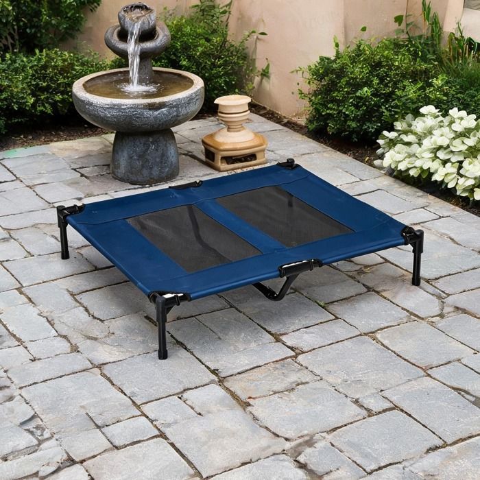 Lit surélevé pour animal en métal et tissu Oxford pliable 91 5 x 76 2 cm jusqu’à 30 kg