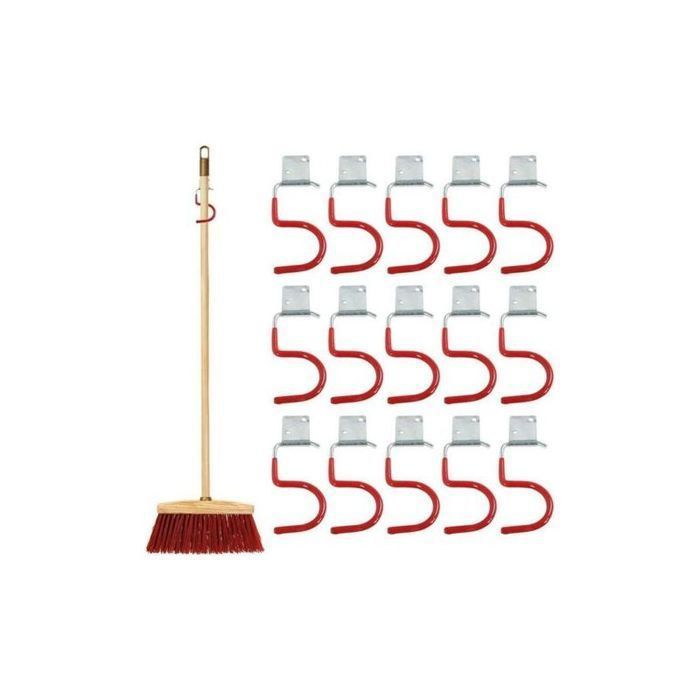 Lot de 15 crochets muraux pour outils de jardin - Pour matériel daménagement paysager chaises pliantes échelles