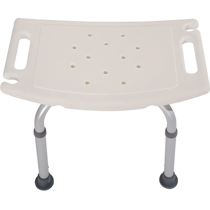 Izzy Chaise de Douche pour Seniors avec Dossier, Tabouret de Douche réglable en Hauteur, capacité de Charge jusqu'à 135 kg, testé Selon EN12182 et EN12520 (Chaise de Douche avec Dossier