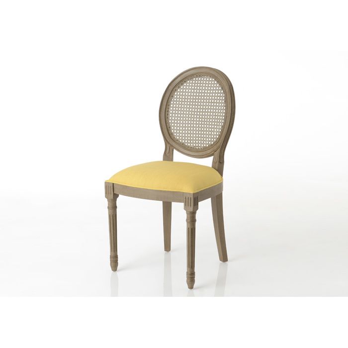 Chaise Moutarde En Acajou Medaillon Amadeus Jaune Achat Vente Chaise Cdiscount