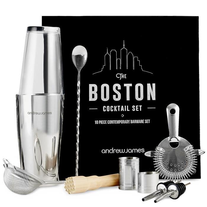Andrew James Set à Cocktail Boston de luxe La cave Cdiscount