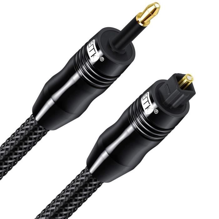 Câble optique numérique audio Toslink câble à fibre optique compatible avec  cinéma maison, barre de son, téléviseur, PS4, Xbox