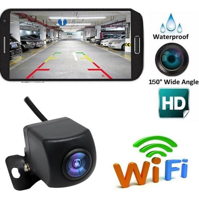 Caméra de recul Caméra de recul sans fil HD WIFI Caméra de recul pour voiture, véhicules, Caméra de recul WiFi avec vision