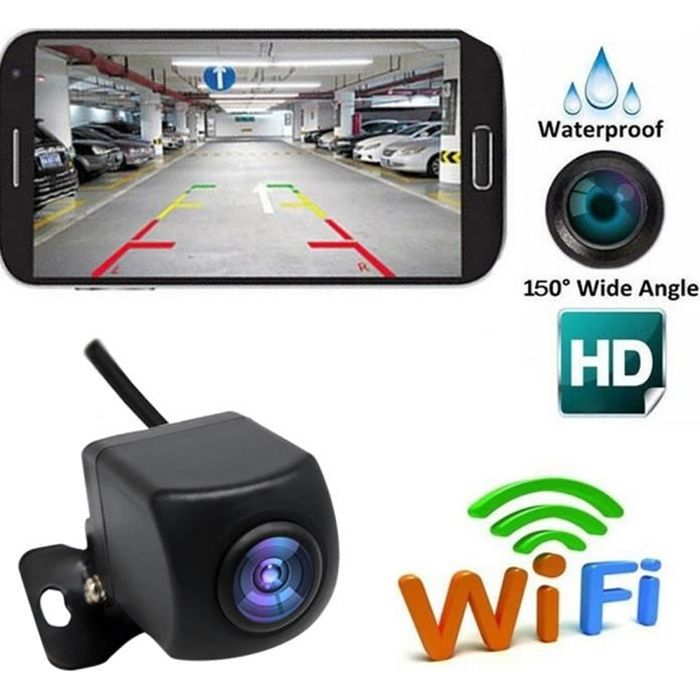 Caméra de recul Caméra de recul sans fil HD WIFI Caméra de recul pour voiture, véhicules, Caméra de recul WiFi avec vision
