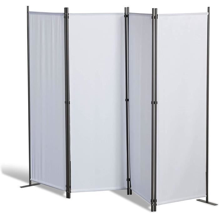 GRASEKAMP Paravento Pieghevole 85x180 Cm Beige – Schermo Portatile Per Interni/Esterni, Tessuto Lavabile