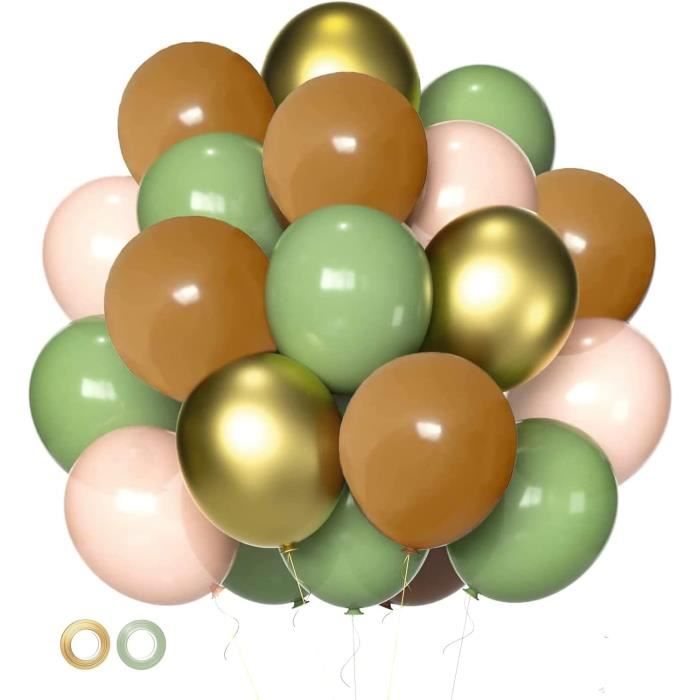 Lot De 30 Ballons Rétro Vert Sauge Et Rose - Décoration Fête, Anniversaire, événement - À Gonfler à L'hélium Ou à L'air