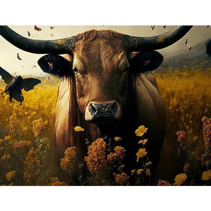 Diamond Painting Stitch Kit Diamond Painting Vache - 5D, 30x40cm, DIY Avec Strass Et Toile HD Diamond Painting Voiture