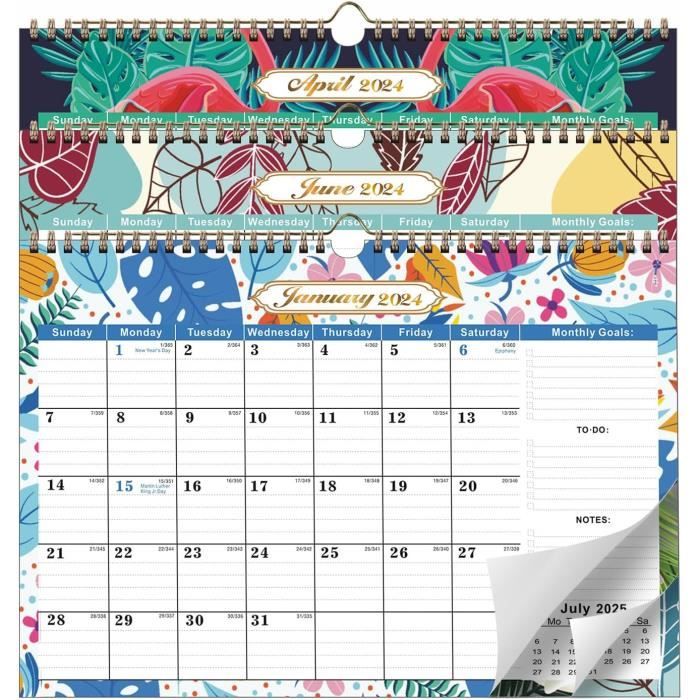Calendrier Mural à Spirale De 8 Feuilles Personnalisé GL120122A