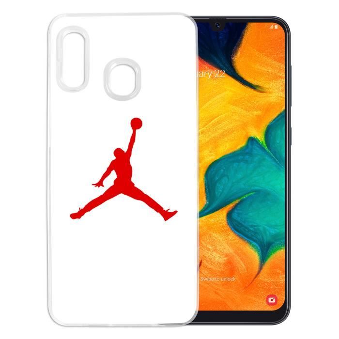 طاولة تزيين Coque pour Samsung Galaxy A20e - Jordan Basketball Logo Blanc ...