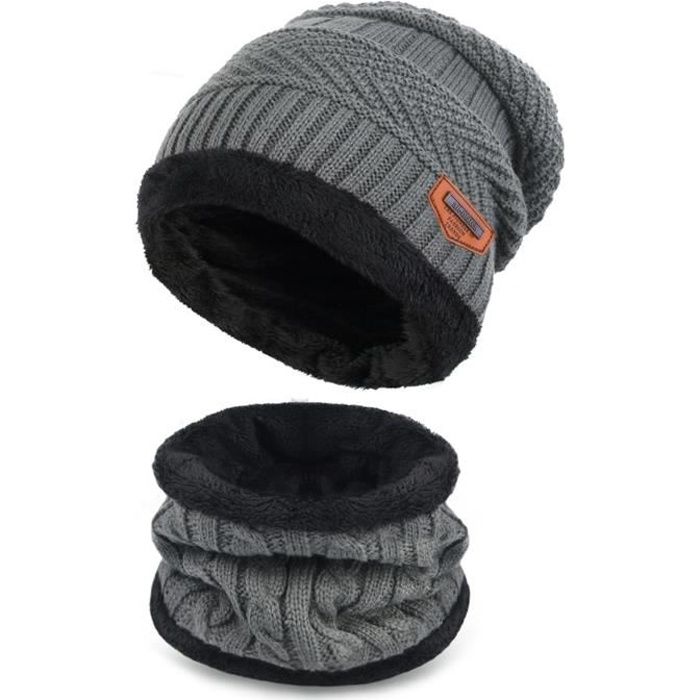 Bonnet Homme Hiver épais - Doublure Polaire - Chaud Et Confortable - Pour Ski, Randonnée, Quotidien