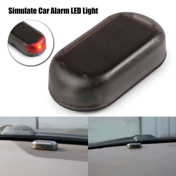 ZHUOTOP Alarme de Voiture Anti-vol sans Fil Factice Lampe Solaire LED Avertissement Imitation S/écurit/é pour la Nuit Rouge