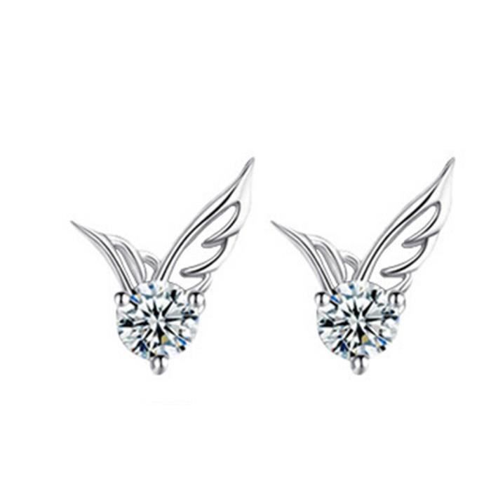 pendants doreilles de chat mignon /él/égant en argent 925 Cadeau No/ël Anniversaire Infinite U Boucle doreille femme fille orn/é le strass