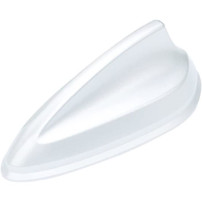 Antenne Voiture Aileron Requin Universelle - ABS - FM/AM - Blanc - 17x7x6.5cm