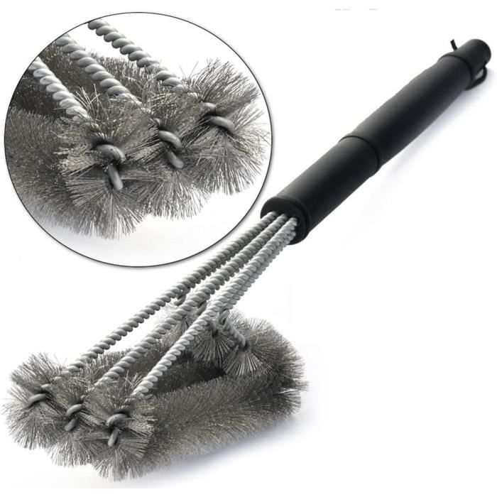 Brosse à Barbecue 30 cm, idéal pour Nettoyer Votre Barbecue, Brosses pour Barbecue en Acier Inoxydable résistant pour Nettoyer Rapidement Tous Les Grils, pour Barbecue à Gaz, Grille de Cuisson