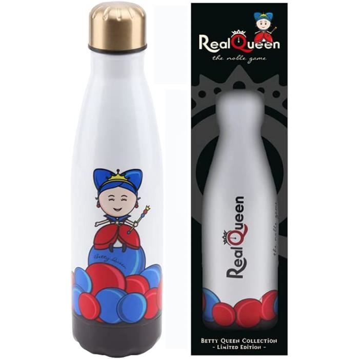 Gourde Real Madrid 550 Ml – Acier Inoxydable, Fermeture Hermétique, Design Monochrome, Produit Officiel CyP Brands, Fabriqué En Espagne