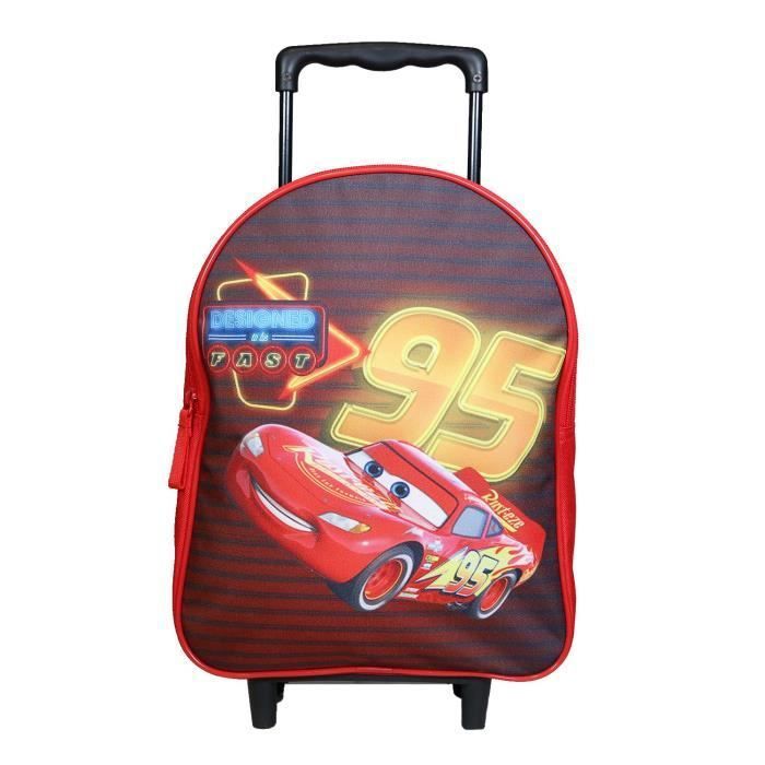 Sac à dos à roulettes - Disney - Cars Rouge - Dimensions L25 x l11 x H31 cm - Pour enfant - Maternelle Sac à dos à roulettes - Disney - Cars Rouge - Dimensions L25 x l11 x H31 cm - Pour enfant - Maternelle