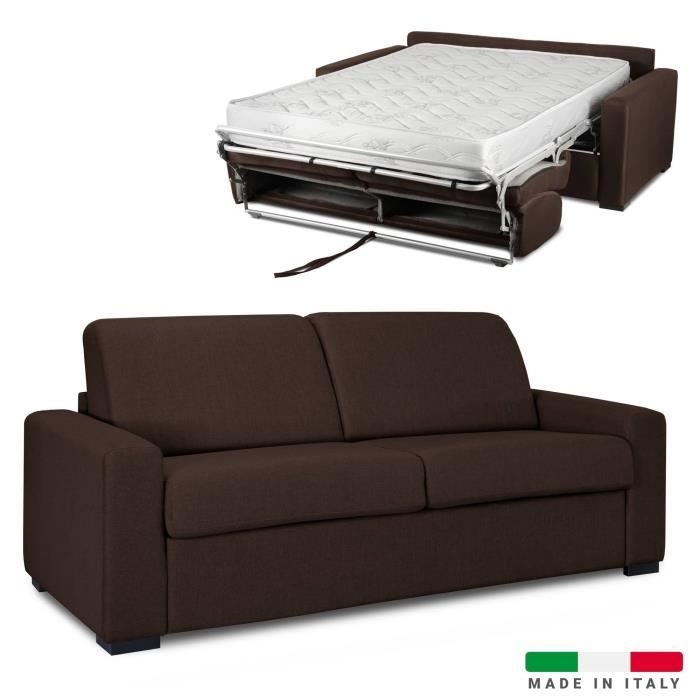 Canapé droit convertible Rapido® 3 places en tissu vert GRENACHE - MADE IN FRANCE