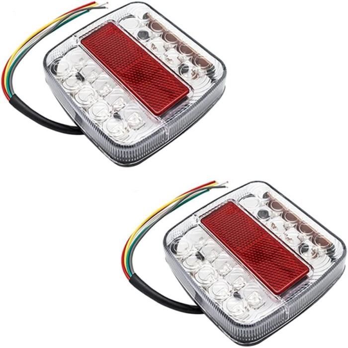 Feux Arrière LED Pour Camionnette Remorque - Lot De 2 - 12V Étanches - Neufs