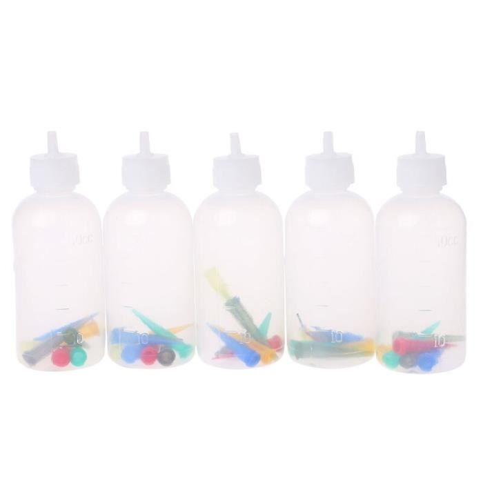Lot De 10 Flacons Applicateurs à Pointe Fine Pour Poterie - Bouteilles Compressibles 50 Ml - Pour Engobe, Peinture, Glaçage Céramique - 3