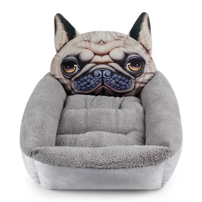 Nid Douillet Pour Petit Chien Ou Chat - Couverture Chaude En Polaire Forme De Chaussette De Noël - Dimensions ~31x44 Cm - Gris/Blanc/Marron