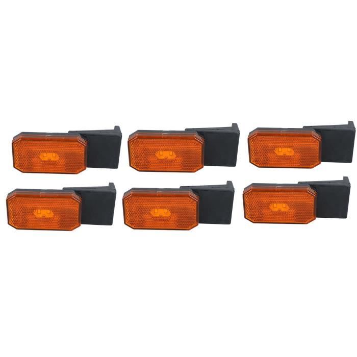 Lot De 10 Feux Latéraux LED Ovales Orange 12V – Idéal Pour Vans, Bus, Camions & Caravanes
