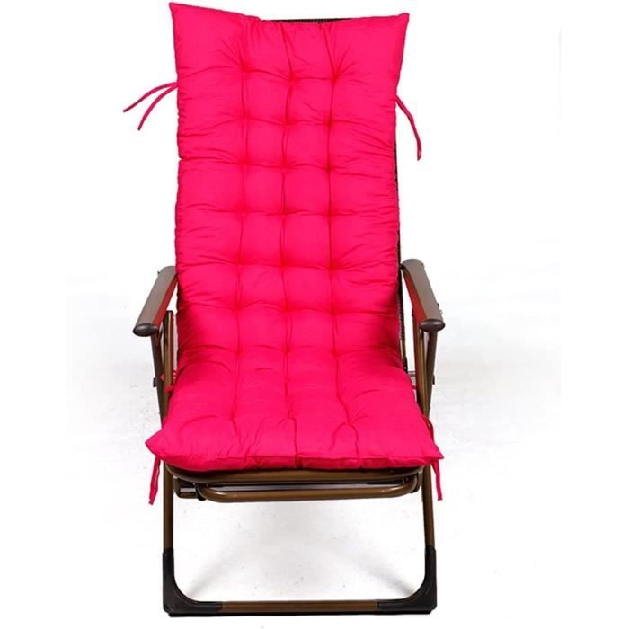 Coussin Chaise Longue Jardin Épais Antidérapant - Matelas Bain De Soleil Pliable Confortable, Fixation Sangles, Pour Extérieur Terrasse Plage Camping