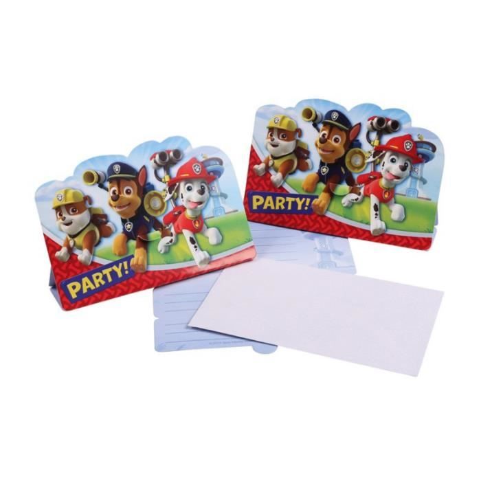 Paw Patrol Cartes D Invitation Anniversaire Pat Patrouille Lot De 8 Achat Vente Faire Part Invitation Paw Patrol Cartes Cdiscount