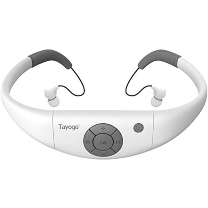 Tayogo MP3 Etanche Nation IPX8 - Tayogo - Baladeur Mp3 Sport 8Go - Etanche - Bluetooth - Boutons tactiles
