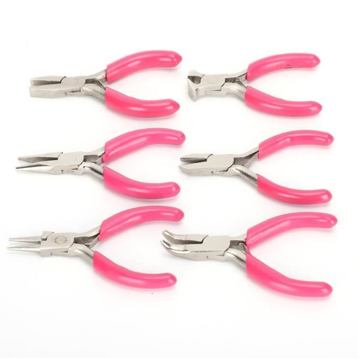 HURRISE Pinces à bijoux 6 pièces Mini pince à bijoux avec sac coupe-bijoux bricolage faisant des outils de matériel de