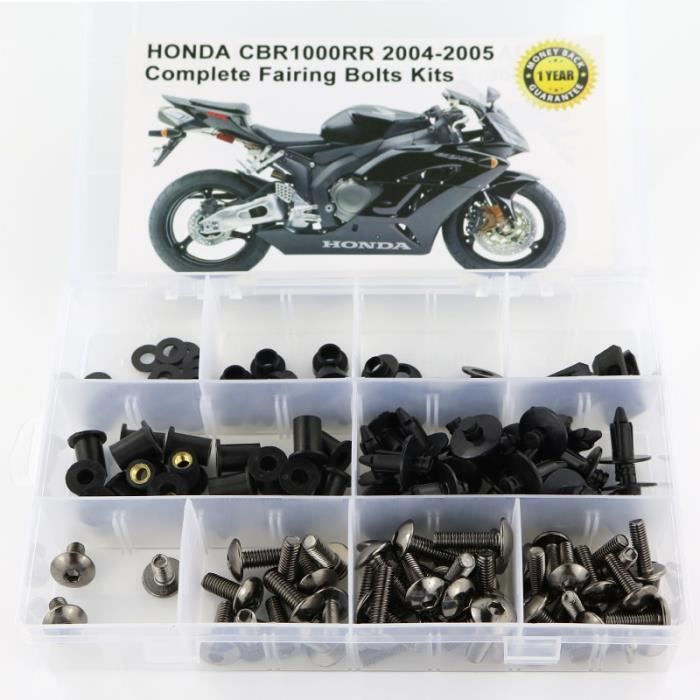 Kit De Boulons De Carénage En Aluminium CNC Pour Moto - Couleur Rouge - Universel