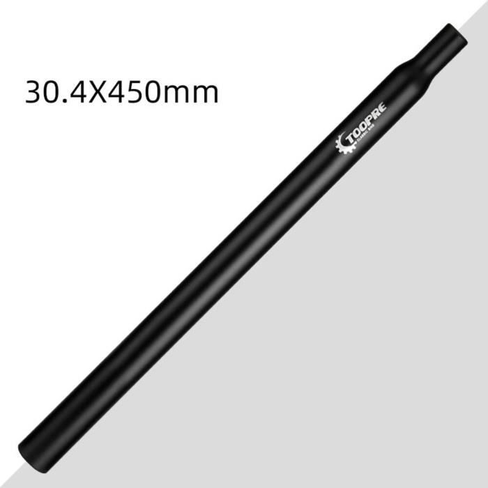 Tube De Selle Vélo 25,4mm - Alliage Aluminium Noir Mat 30cm