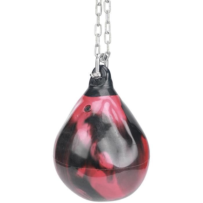 Boule De Boxe En Forme De Poire Iplusmile - Entraînement Frappe, Reflexes, En Cuir PU Rouge - 6