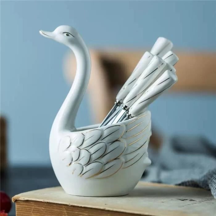 Porte-cuillères En Céramique Noir - Lot De 2, Forme Cœur - Pour Cuillère à Café, Cuillère De Service