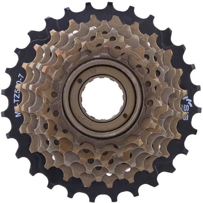 Roue libre de vélo, matériau de mélange à 7 vitesses Vélo de roue libre Cassette Pignon Remplacement de roue libre de vélo de