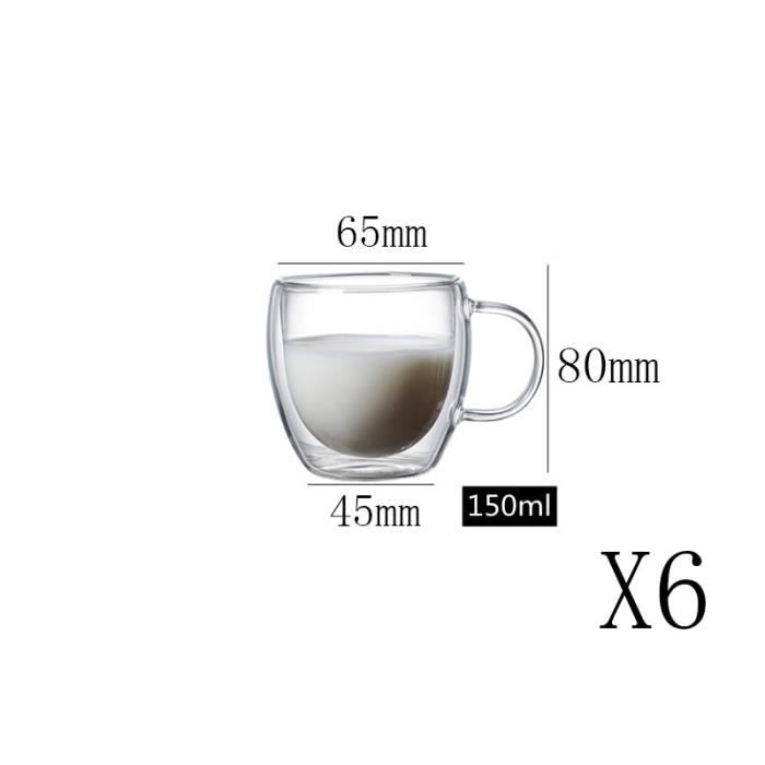 120ml 230ml Double Couche Titane Tasse Isolation Thermique Thé Café Eau Tasse Ca