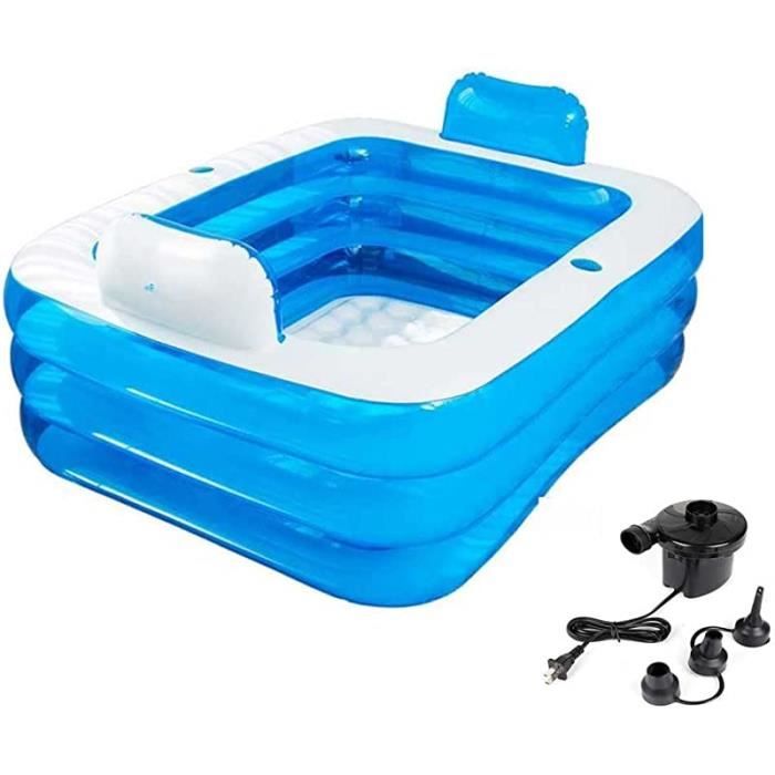 Intex Matelas gonflable de piscine avec fond en filet Bleu Bleu