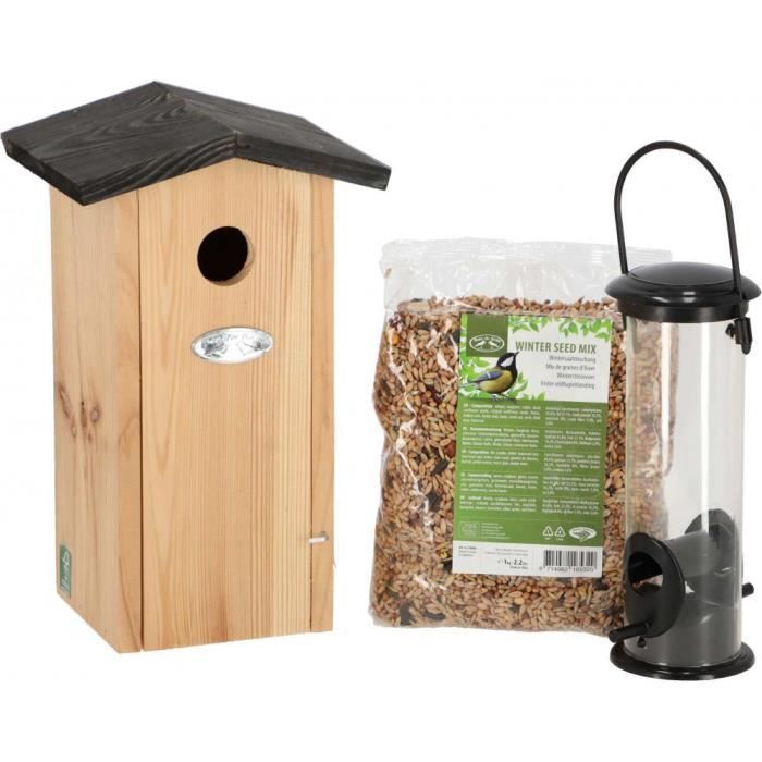 Best For Birds - Set abri mangeoire et graines oiseaux Pour mésanges charbonnières
