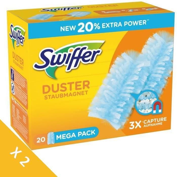 Lot de 2] SWIFFER DUSTER Recharge pour plumeau anti poussière x20