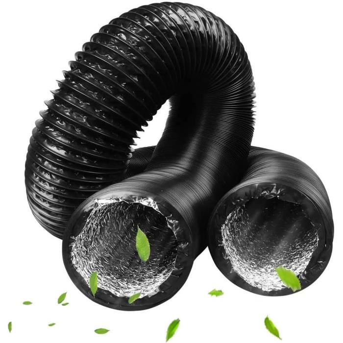 Tuyau De Ventilation Flexible 150 Mm X 5 M - Aluminium/PVC, Renforcé Acier, Pour Hotte, Sèche-linge, Climatiseur