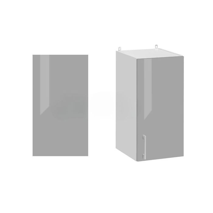 Panneau de finition pour meuble haut Eco Gris Brillant - Cuisineandcie