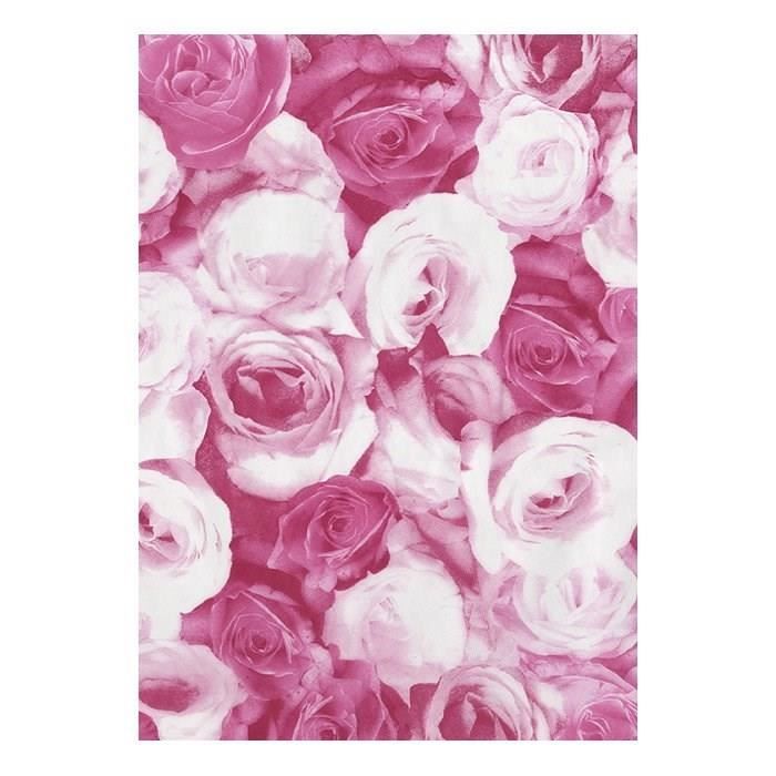 Papier Décopatch Fleurs Bleues Et Roses - 3 Feuilles 30x40 Cm - Customisation Multi-surfaces - Loisir Créatif Français