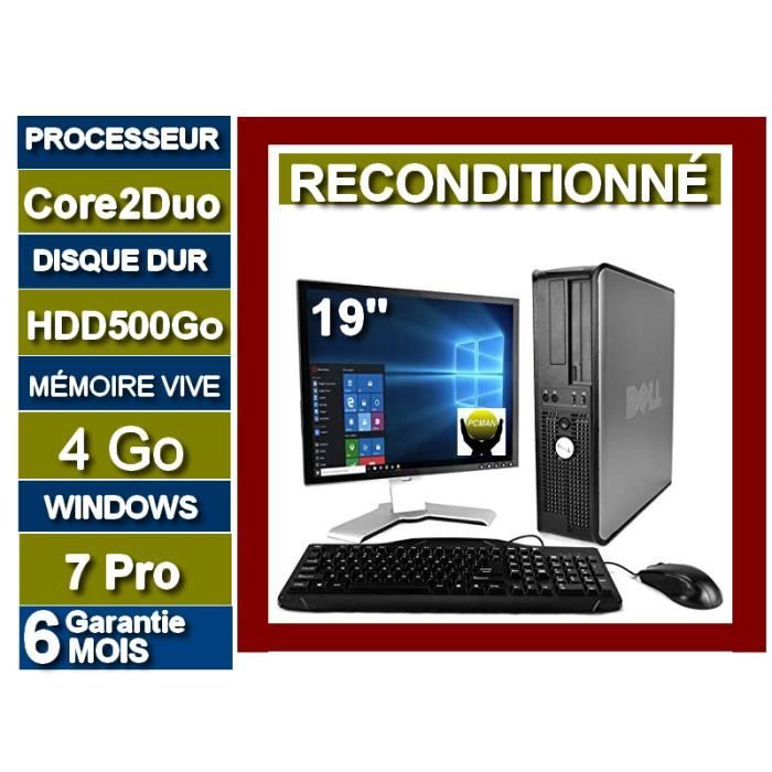 Pc Complet Bureau Avec Un Ecran 19 Pouce Destop Dell 380 Intel Pentium Dual Core Win7 Pro Prix Pas Cher Cdiscount