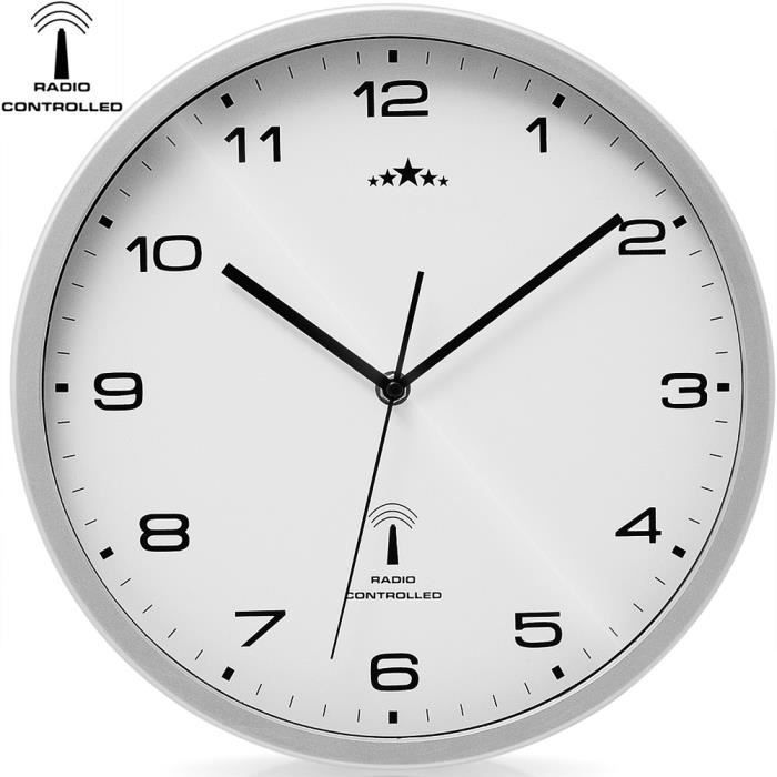 Horloge Murale Lune Phosphorescente Radiocommand/ée 30 cm ETL