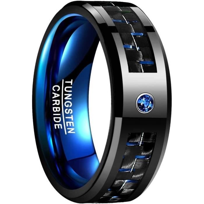 Bague Tungstène Noir Poli – Alliance Homme Femme 2mm 4mm 6mm 8mm | Mariage, Fiançailles, Promesse – Ultra Résistante & Élégante