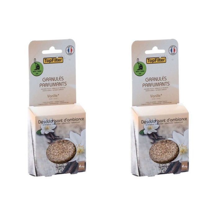 Lot de 2 x 4 Sachets de granul&eacute;s de parfum pour aspirateur &agrave; la vanille ref 9985750