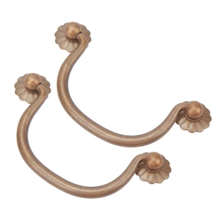 Paire de poignées de porte en forme de serpent à sonnettes
