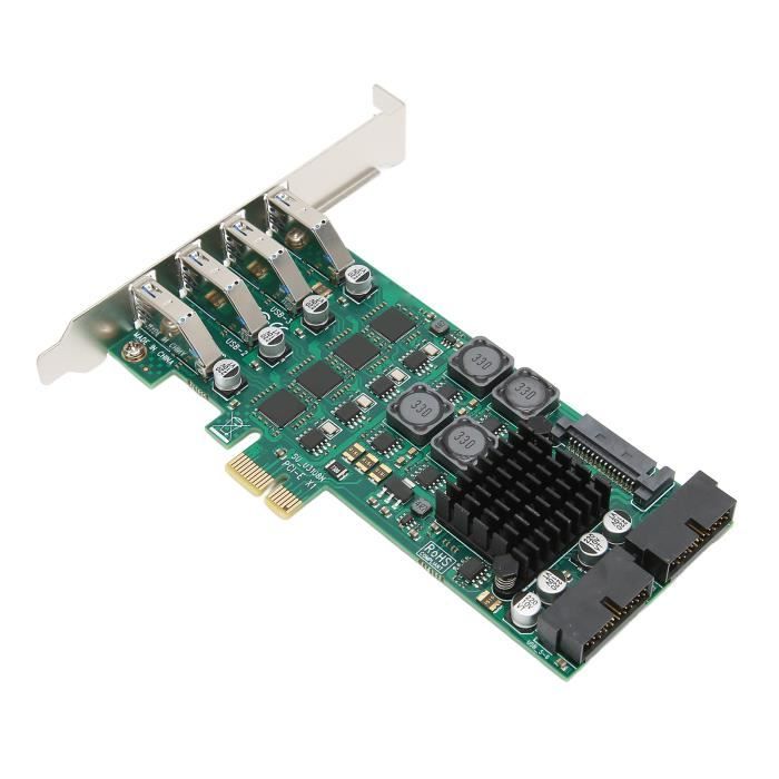 Carte D'Extension PCIe USB-C 4 Ports 10 Gbps - 4 Contrôleurs Indépendants - Pour PC Bureau Et Serveur - 2